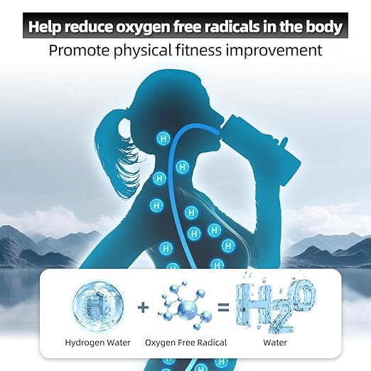 Hydrogen Water Bottle, 3 in 1 Hydrogen Water Bottle Generator, Hydrogen Water Ionizer 2300PPB with SPE/PEM Technology, Hydrogen Water Machine for Home Office Travel Fitness Drinking