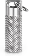 Pill case, Titanium Pill Box Keychain - 100% Waterproof Medicine Organizer, Keychain Pill Container for Emergency Pills, Outdoor Travel Camping