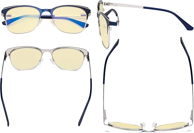 Eyekepper Blue Light Glasses - Square Digital Eyeglasses for Women Blocking Computer Screen UV Rays