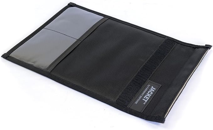 Faraday Defense Bag Jacket for Phones, Tablets, & Laptops | Device Shielding - Law Enforcement & Military, Data Security, Privacy, Anti-Tracking Anti-Hacking (Tablet) Black