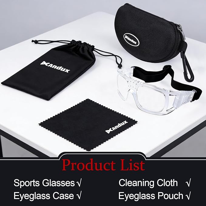 Andux Unisex Sports Glasses Anti Fog Goggles for Basketball Dribbling, Lacrosse, Eye Training LQYJ-01