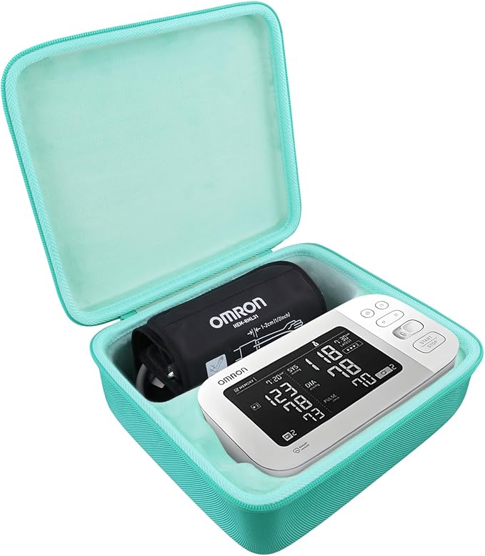 co2CREA Hard Case Replacement for OMRON Platinum BP5450 / Platinum BP5465 / OMRON Gold BP5350 / Gold BP5360 Upper Arm Blood Pressure Monitor, Mint Green
