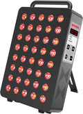 Red Light Therapy Panel 5 Wavement 40 Dual Chip High-Efficiency LEDs 630+660+810+830+850nm Red and Near Infrared Lamp Therapy Device 60W Timer & Stand for Body Pain Relief Face Skin Health
