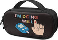 Rnyleeg Black Insulin Cooler Travel Case Funny Design Diabetics Bag Ensure Diabetes Care Diabetic Supplies Storage Bag for Home Travel-I'm Doing Well