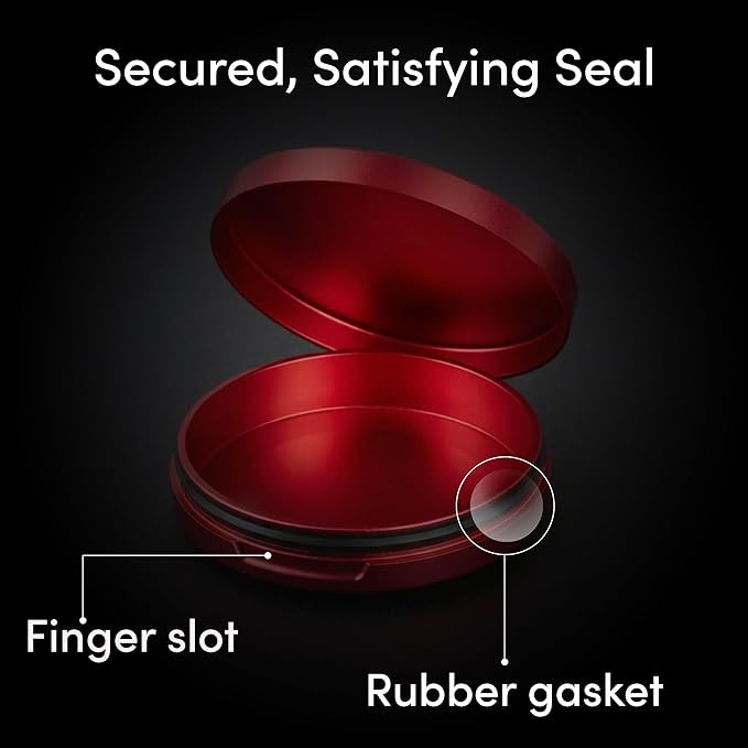 Aluminum Zyn Can – Slim Metal Zyn Container for Pouches & Snus | Core Series | Crimson Red