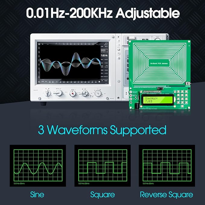 Frequency Generator for Healing (0.01Hz-200KHz), 7.83Hz Schumann Resonance Generator, Sound Frequency Machine for Meditation, Stress Relief, Relaxation, and Yoga