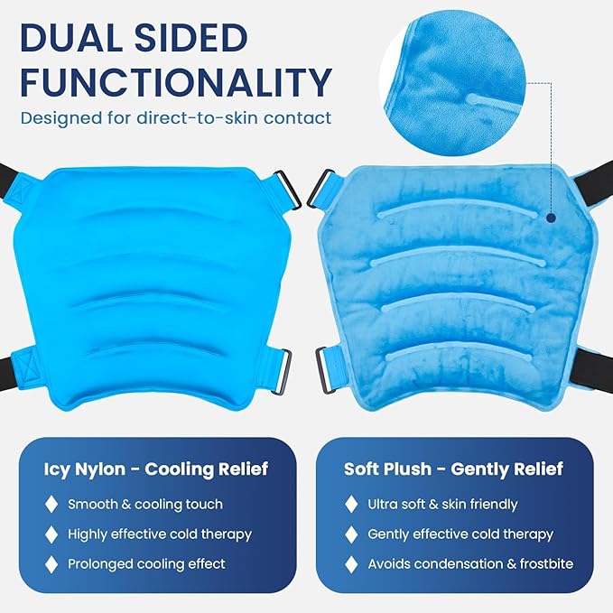 Gel Hip Ice Pack for Injuries, Reusable Cold Pack for Sciatica Pain Relief, After Surgery Recovery Supplies/Gifts for Women/Men, Hot and Cold Therapy Ice Wrap for Knee/Back/Shoulder