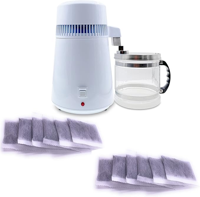 Xcivi Replacement Activated Charcoal Distiller Filters Compatible with Megahome and Other Countertop Water Distiller (12)