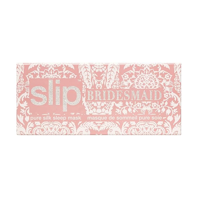 slip Sleep Mask - 100% Pure 22 Momme Mulberry Silk Eye Mask - Comfortable Sleeping Mask with Elastic Band + Pure Silk Filler and Internal Liner, Bridal Collection: Bridesmaid