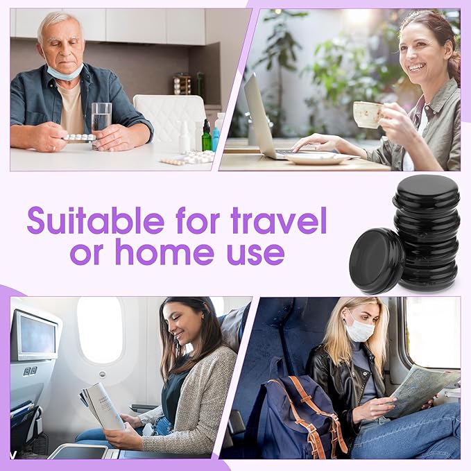 35 Pcs Mini Pill Organizer Portable Travel Pill Box Small Plastic Storage Containers Cute Pill Container Holder Round Pill Case Earplug Case Medicine Dispenser for Pocket Purse