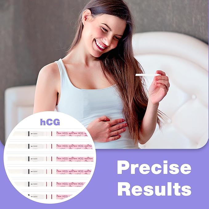 Easy@Home Pregnancy Test Strips: 50 Pack HCG Test Strips - Early Detection Bulk Pregnancy Tests Kit | EZW1-S:50