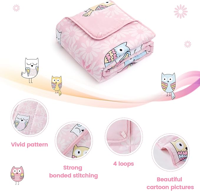 Topcee Weighted Blanket (7 lbs, 40" x 60") Cooling Throw Heavy Blanket for Sleeping Apply to 40-60 lbs, Soft Thick Breathable Blanket with Glass Bead, Easy Care