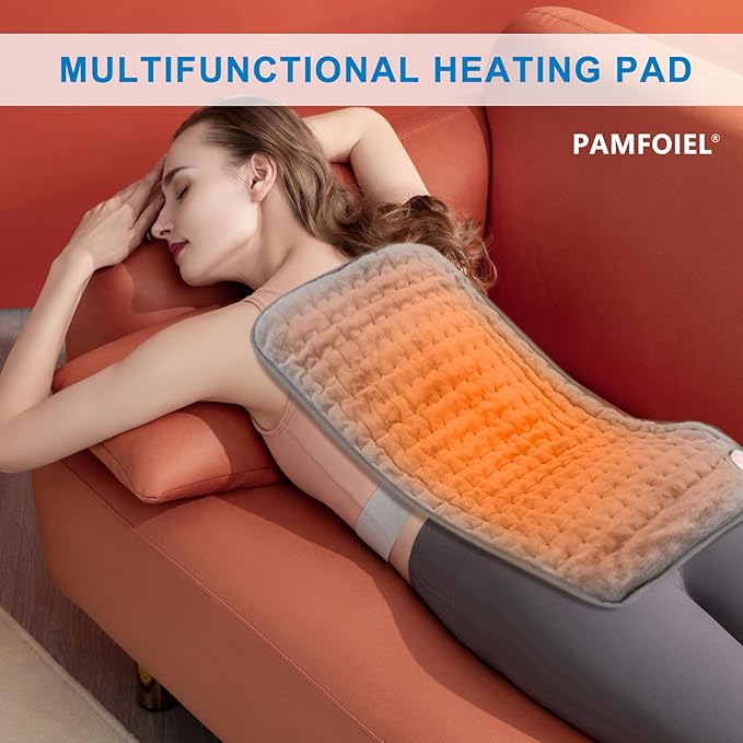 Warming Pad-Machine Washable Soft Small Heating Pad Electric for Pain Relief,with 9 Heat Settings & 4 Timer Modes - Warming Pad for Back, Neck,Shoulders,Legs,Period Cramps-Woman Gifts for Birthday