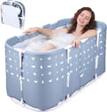 Portable Bath Tub No Installation, Foldable Bath Tub for Adults, Collapsible Adult Soaking Tub for Shower Stall, No Installation Ice Bath and Hot Bath for Indoor Small Bathroom Use