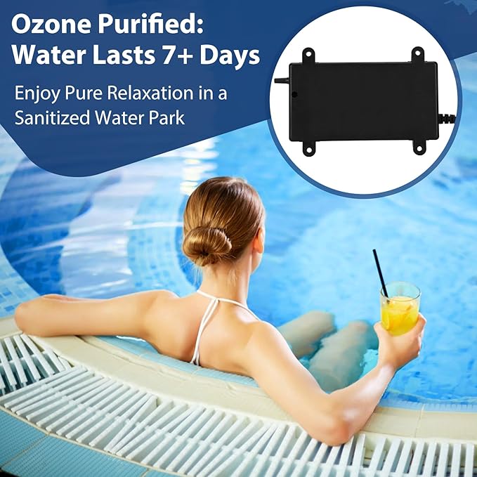 Ozone Generator for Cold Plunge, 1000mg/h Ozone Generator Water Keep Cold Plunge, Ice Bath, Spa, Hot Tub, Pool Clean and Fresh for Long Time