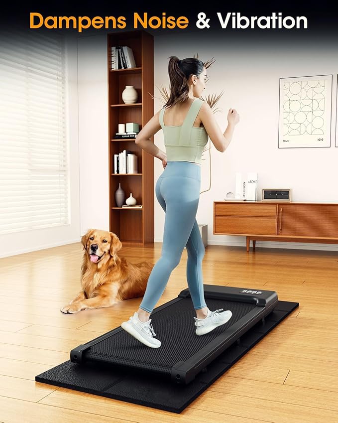 Treadmill Walking Pad Mat for Carpet, for Hardwood Floors, 68"x24", Mat for Under Treadmill/Walking pad/Bike on Carpet, 1/5" Thick Exercise Equipment Mat, No Slip, Noise Shock Absorption