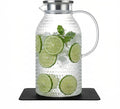 Glass Pitcher with Lid,3 Liter 101oz Glass Water Pitcher, Iced Tea Pitcher, Cold/Hot water jug,Large Jug for Coffee, Juice and Homemade Beverage（Free anti-scratch pad）