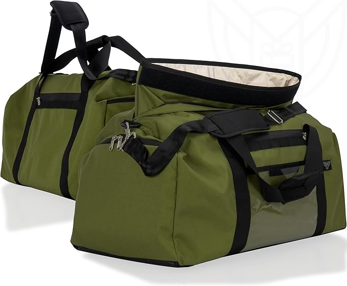 Xtreme Sight Line ~ AQUA Duffel Faraday Bag ~ Water-Proof Signal Blocking Duffel Bag for Large Electronics ~ Tracking/Hacking Defense ~ Data Security ~ 1000D Nylon ~ OD Green