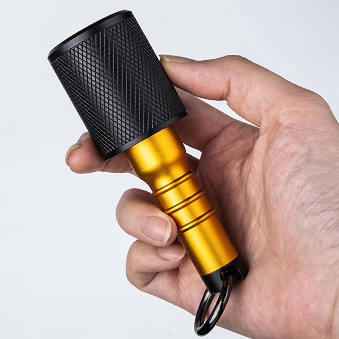 Aluminum Alloy Pill Holder with Keychain, Waterproof Pill Box with 2 Compartments, Portable Pocket Pill Box Case Container for Outdoor Travel Camping