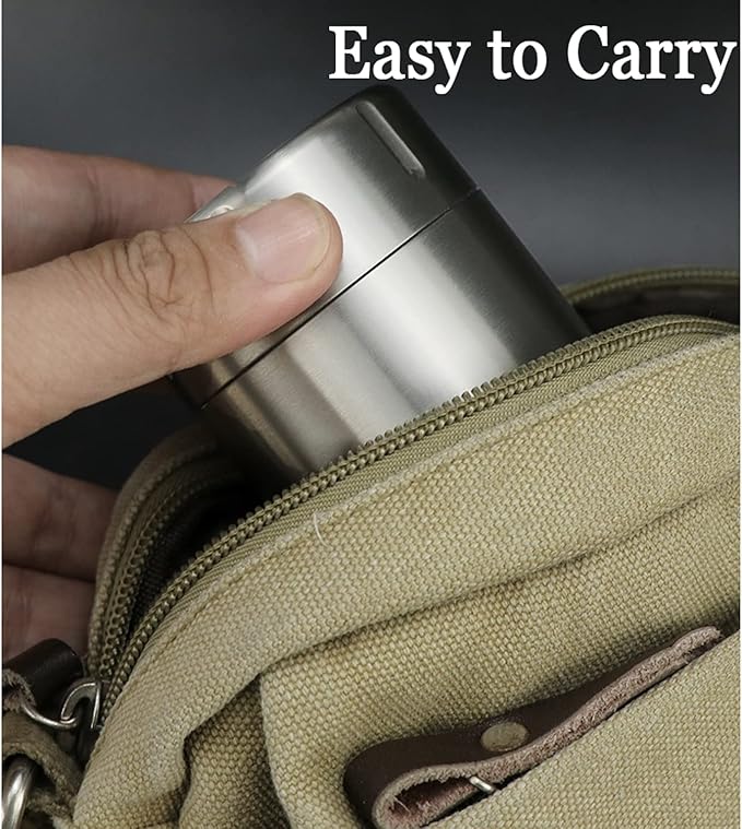 Waterproof Pill Bottle Titanium, Travel Pill Container Medication Organizer, Portable Daily Pill Case, Compact Pill Box for Purse Pocket Handbag, Bpa Free Outdoor EDC Small Pill Holder