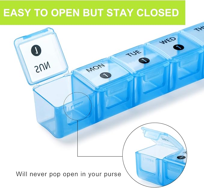 DANYING XL Monthly Pill Organizer 1 Time a Day with Dust-Proof Case, Extra Large 4 Weeks Pill Box Once a Day, 28 Days Pill Container 1 Per Day, Weekly Vitamin Case, Daily Medicine Organizer
