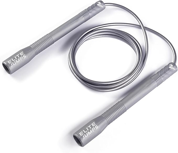 Fit Plus Pro Freestyle PVC Jump Rope for Tricks - Long Handles with Non-Slip Grip Tape - Adult Jump Ropes for Fitness