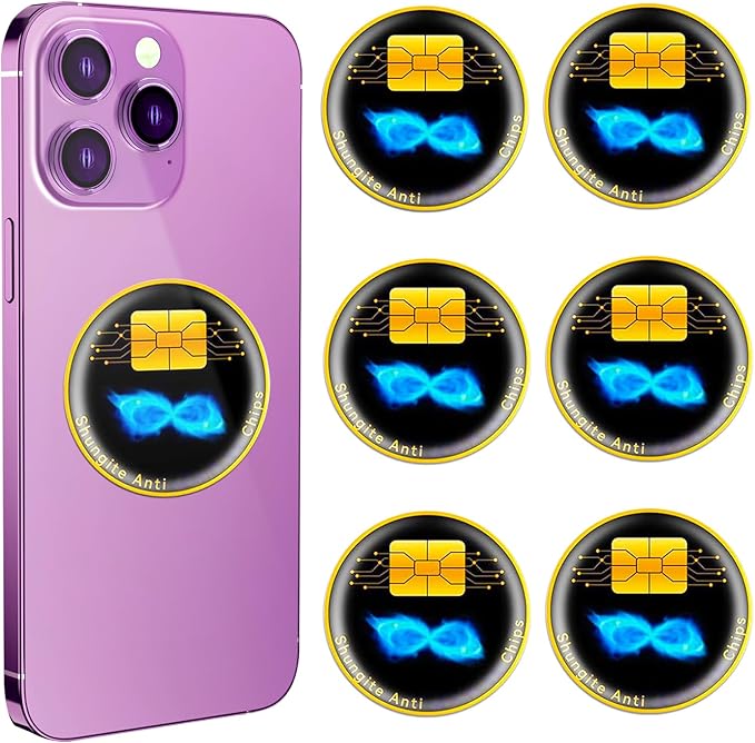 6 Pcs Cell Phone Protection Stickers Neutralizers for Smartphones, Tablets, Laptops, Computers, WiFi, TV, Monitors
