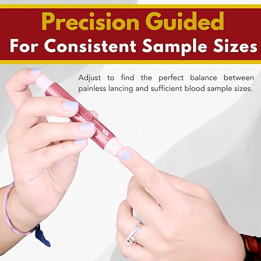 Advocate Lancing Device, Easy-to-Use Lancet Device for Diabetes Testing, Engineered to Reduce Pain, Provides Consistent Blood Samples, Depth Adjustable Lancet Pen, for Diabetics and Caregivers