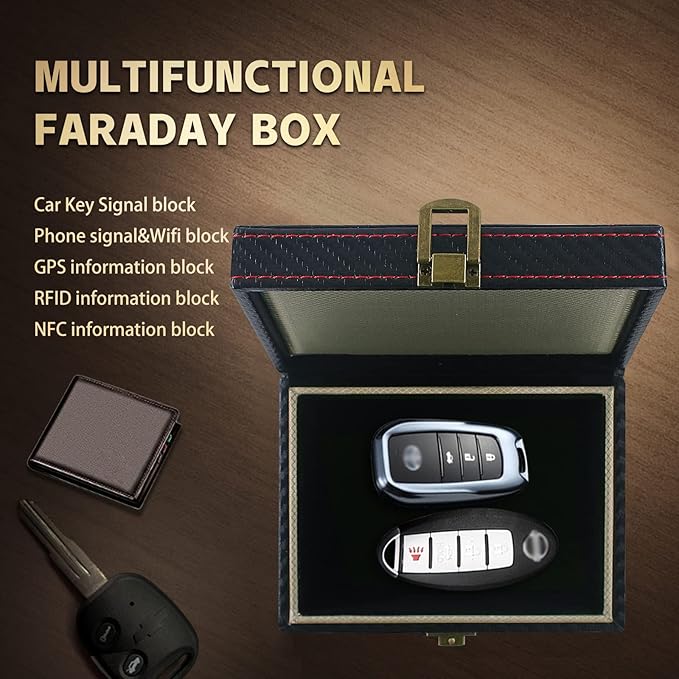 JXE JXO Faraday Box, Faraday Key Fob Protector, Faraday Cage, Key Fob Signal Blocker Box (Mini)