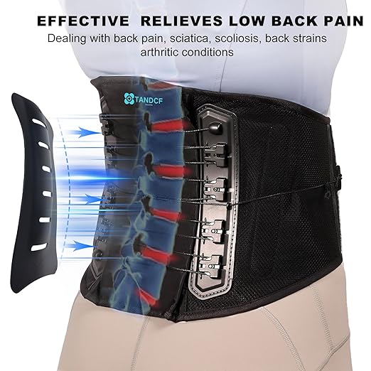 Back Brace for Lower Back Pain Relief with Pulley System,Lumbar Support Belt for Men & Women with Bionic Support System, Ergonomic Design and Lightweight Skin Friendly Material (XXL)