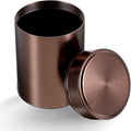 Portable Metal Small Pill Case, Round Aluminium Alloy Pill Holder Pocket Small Pill Box Waterproof Medicine Organizer Bottle Container for Travel Outdoor Vitamin Fish Oils (Brown)