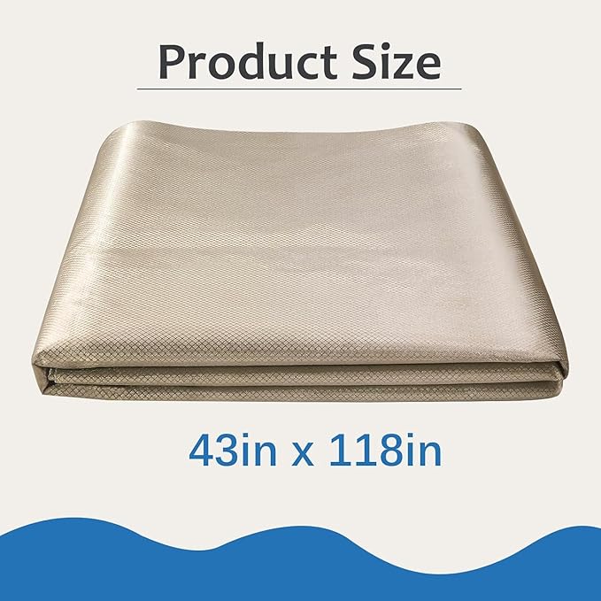 43in x 118in Faraday Fabric, Shielding Conductive Cloth for EMP EMF RFID Signal Blocking