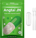 Size 1 Empty Capsules Vegan Plant Based Clear (100 Count) Gluten Free, Non-GMO, Halal Certified Pill Caps Filling Kit with 2 Spoons for Vegetarian DIY Your Own Supplements