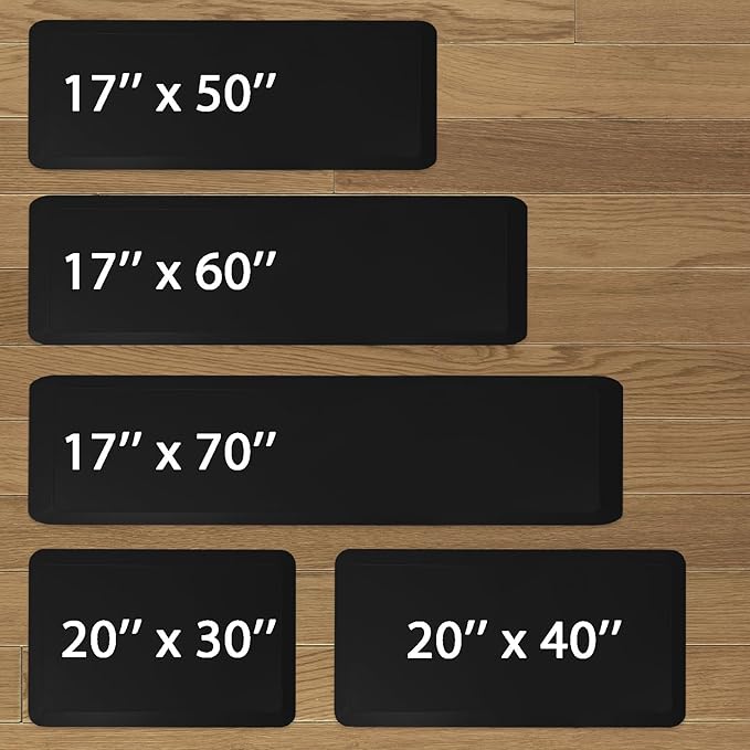 1" Extra Thick Anti Fatigue Floor Mat 30" L x 20" W,Kitchen Mat, Standing Desk Mat,140D Advanced PU Foam Ergonomic Comfort at Home, Office, Garage, Sink (Blue)