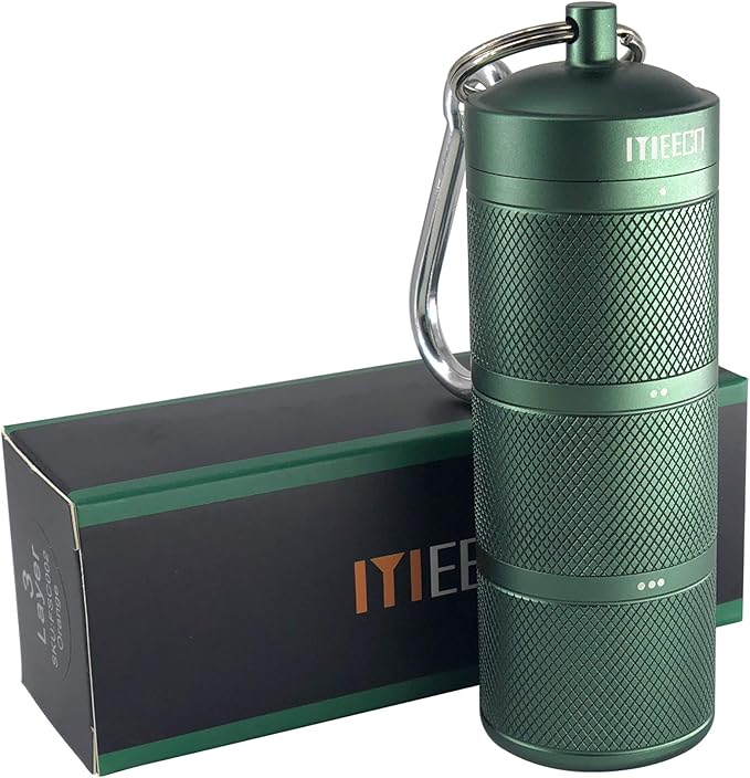 Three Layer Large Pill Organizer, Aluminium, Metal Dispensers, Waterproof, Can Store Pills Anything Sizes, Vitamins, Cod Liver Oil, Supplements and Medication (Green)