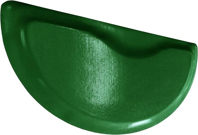 Rhino Mats, Rhino Hide Salon Mat, Non-Slip Standing Cushioned Comfort Anti-Fatigue Mat for Salon, Barbershop, or Spa (Green Semi-Circle, 3' x 5' x 1/2")