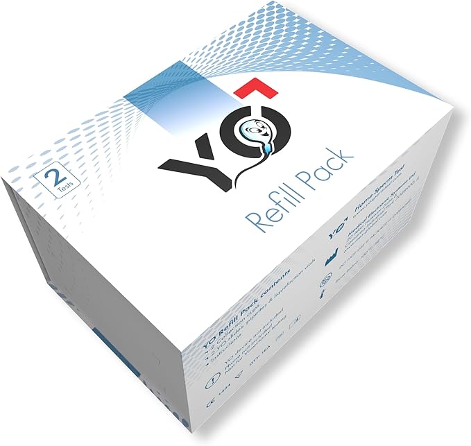 Refill Kit | 2 Additional Tests for YO Home Sperm Test | Motile Semen Analysis | YO Testing Device NOT Included - Refill Pack Only | Choose: 4 Pack, 2 Pack