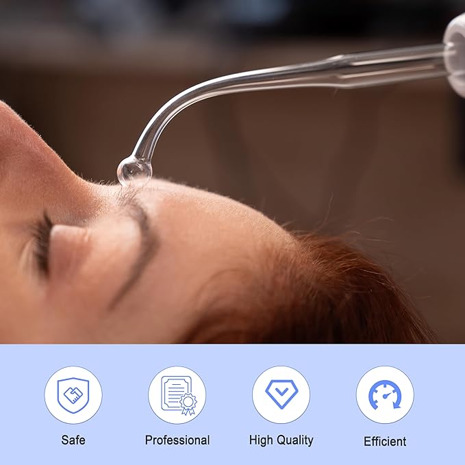 Electrode Wand Glass Tube Electrodes Spare Part for Facial Machine Salon Spa Equipment Elitzia ETJX006 (Blue Point)