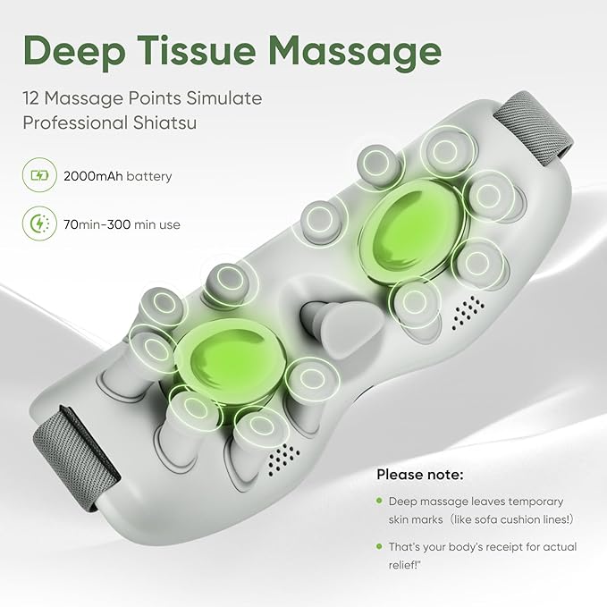 Eye Massager with Heat and Cooling, Smart Sleep Mask for Migraine & Headache Relief with Bluetooth Music, Face Massager, Mask for Migraine and Dry Eye Relief, Birthday Gifts for Mom Dad Men and Women