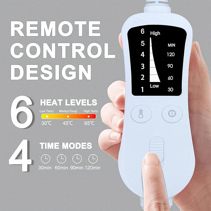 Extra Large Heating Pad, 40"x20" XXL Electric Heating Pad, Relieves Back Pain, 6 Quick Heat Settings（86°F-149°F）, Auto Shut-Off,Moist Heat Option, Machine Washable - Christmas Gifts, Dad, Mom