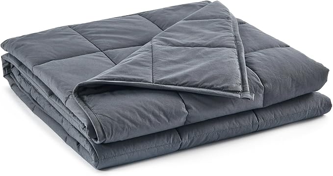 RelaxBlanket Premium Cotton Adult Weighted Heavy Blanket | 60''x80'',17lb | Enjoy Natural Deep Sleep | Dark Grey