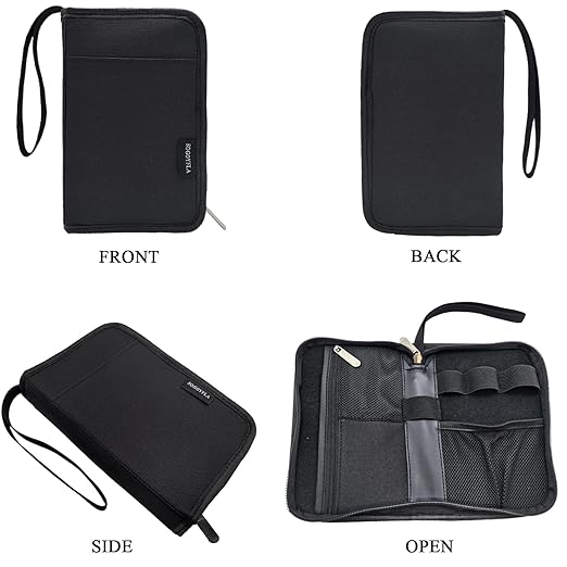Glucose Monitor Case with Handle, Most Comprehensive Compact Glucose Meter Case fit Glucose Meter/Insulin Pen/Insulin Vial/Lancing Device/Test Strips/Needles/Syringe (Black)