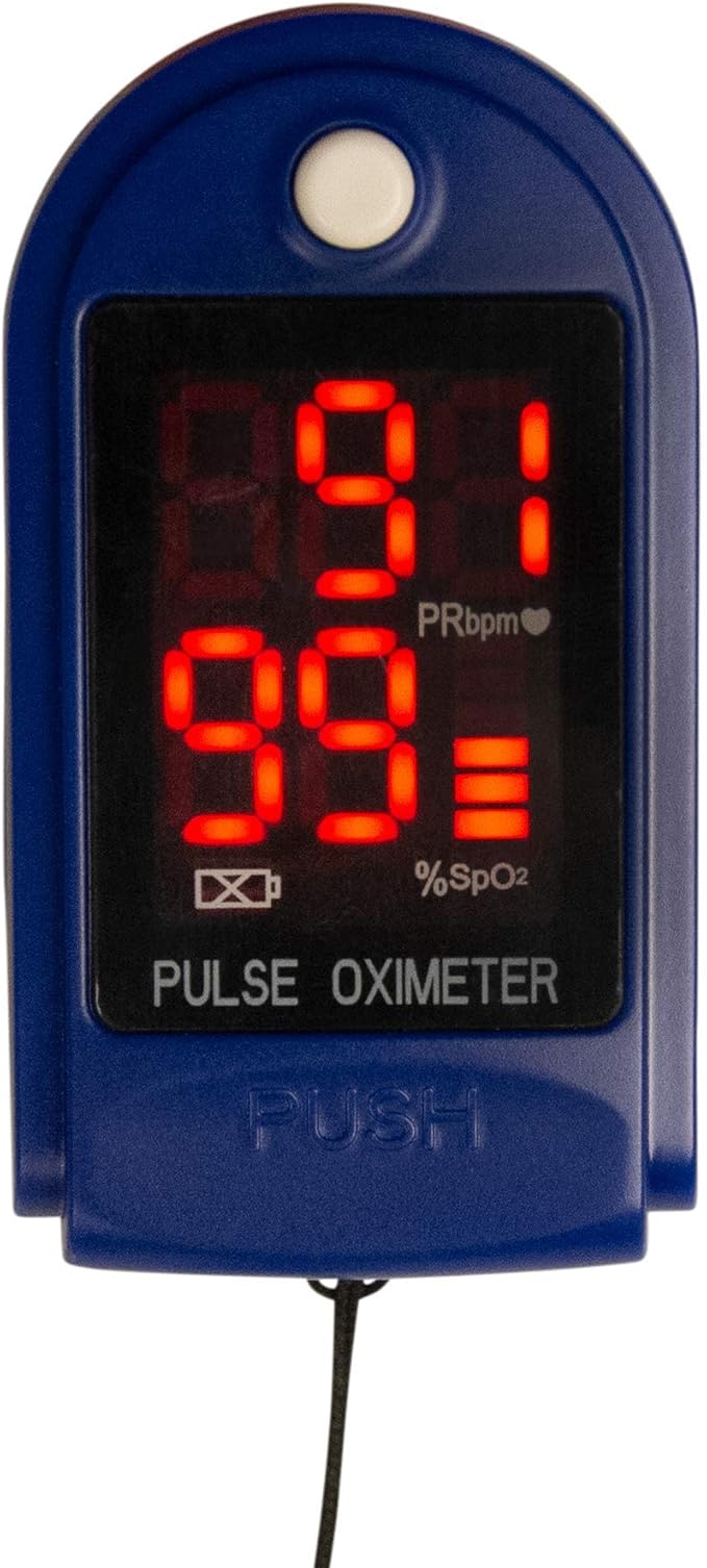 Roscoe Medical Finger Pulse Oximeter Oxygen Saturation Monitor - Pulse Ox Fingertip o2 Monitor for Pediatric and Adult - Sports and Aviation Use Only (Pack of 2)