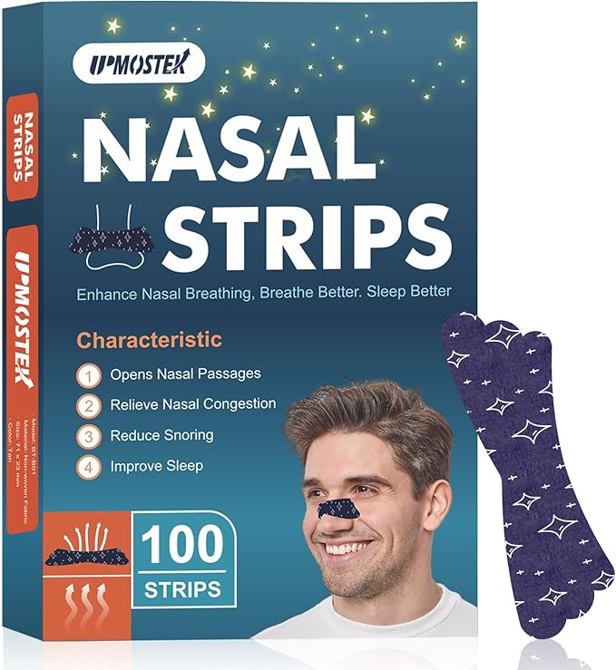 Nasal Strips for Snoring - Extra Strength Nose Strips for Breathing - Nose Tape for Sport, Work and Sleep - Anti Snoring Strips Help Stop Snoring (Blue-100 PCS)