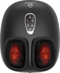 COMFIER 4-in-1 Heated Foot Massager with Shiatsu, Compression & Vibration, Independent Controls, 3 Levels, Toe Touch Control, Large Size Fits Up to 14, Gifts for Mom Dad, Home Office use