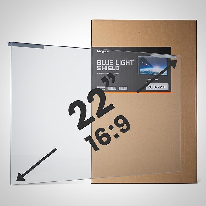 Blue Light Screen Protector 20–22 Inch | UV Protection Screen Filter for Computer Monitor | Blue Light Filter for Computer Monitor | Acrylic Screen Filter | Eye Protection for LED PC