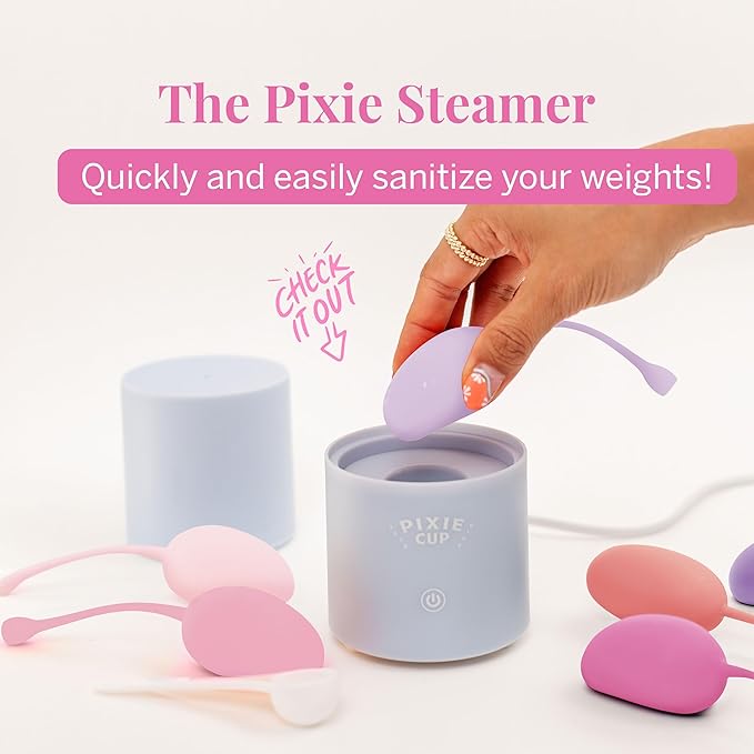 Pixie Inner Core Wellness & Strength Training for Feminine Care – Women’s Core Strength Set – Set of 6 – Includes Easy-to-Read Guide & Exercises for Beginners & Advanced (Blush)