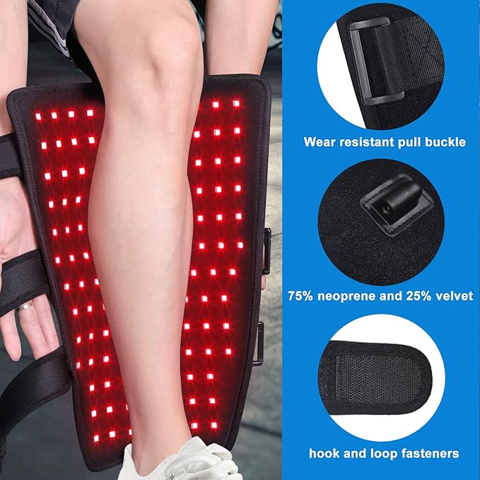 DGXINJUN Red Light Therapy Device for Body Calf Arm Pain Relief Near Infrared Light Therapy 850nm LED Muscle Wrap for Leg Home Use Nerve Damage Deep Penetrating Heals