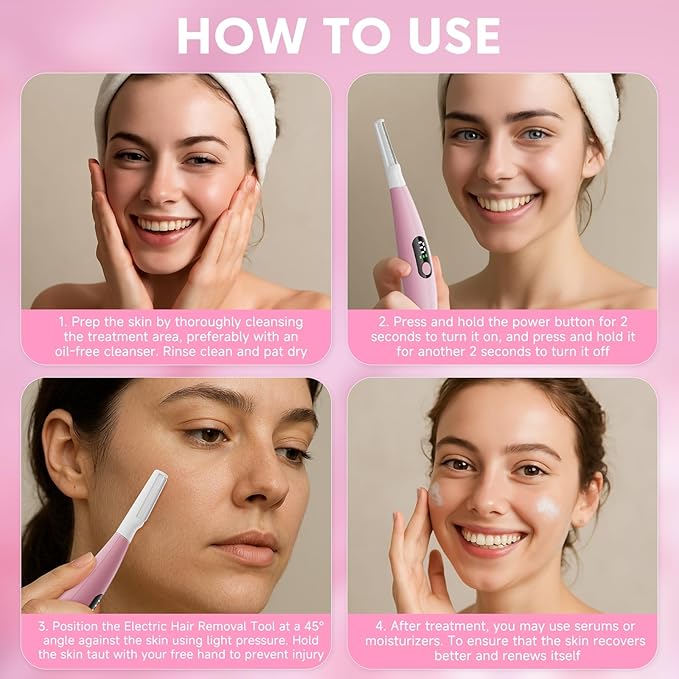 Sonic Dermaplane Razor for Women Face,Women’S Facial Exfoliation & Peach Fuzz Hair Removal System,Anti-Aging–3 Speeds–8 Dermaplaning Blades–Rechargeable,Sonic Dermaplaning Tool