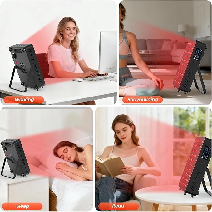 Red Light Therapy Panel for Face and Body -Near Infrared Red Light Device with Timer, RC, Dual Chip for Improve Sleep, Skin Health, Pain Relief -Upgraded Version in 2026